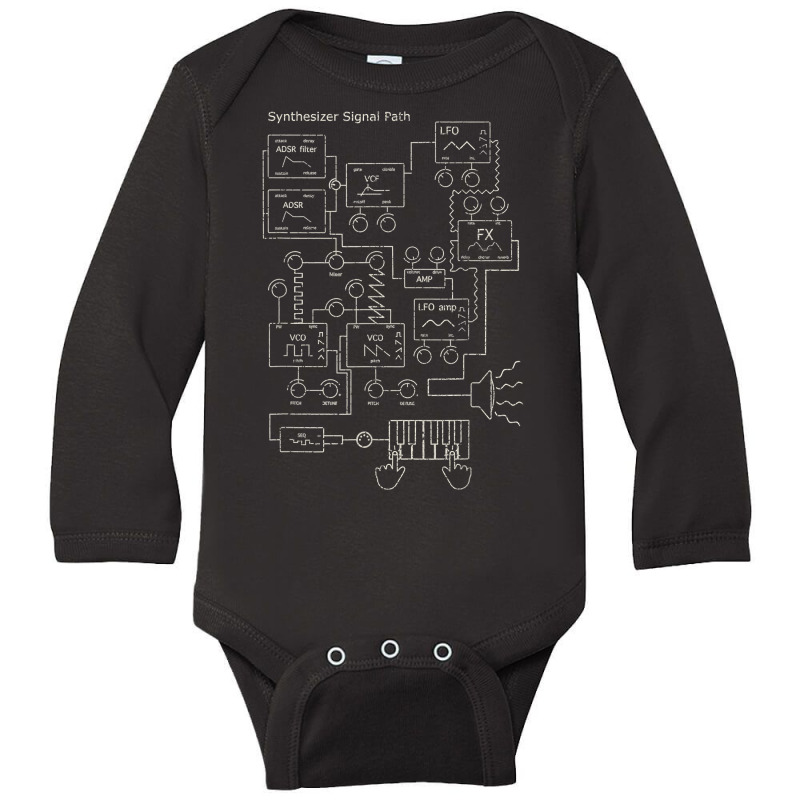 Modular Synthesizer Electronic Musician T Shirt Long Sleeve Baby Bodysuit | Artistshot