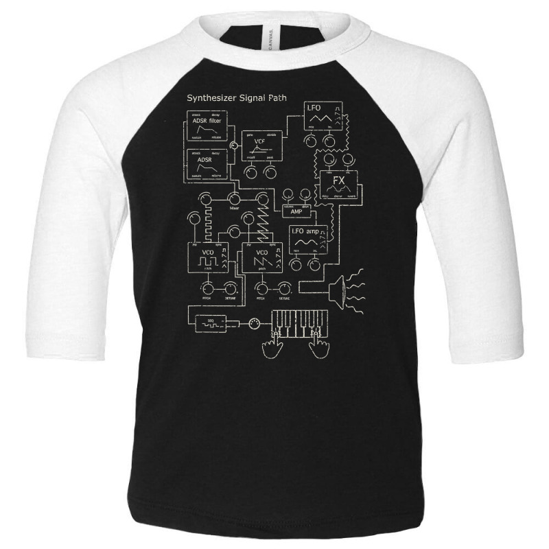 Modular Synthesizer Electronic Musician T Shirt Toddler 3/4 Sleeve Tee | Artistshot