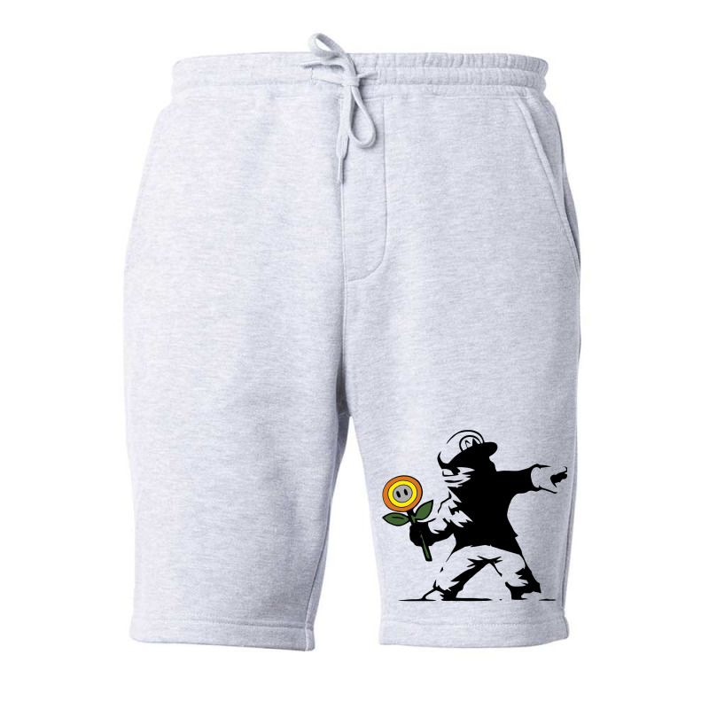 Banksy Flower Fleece Short | Artistshot