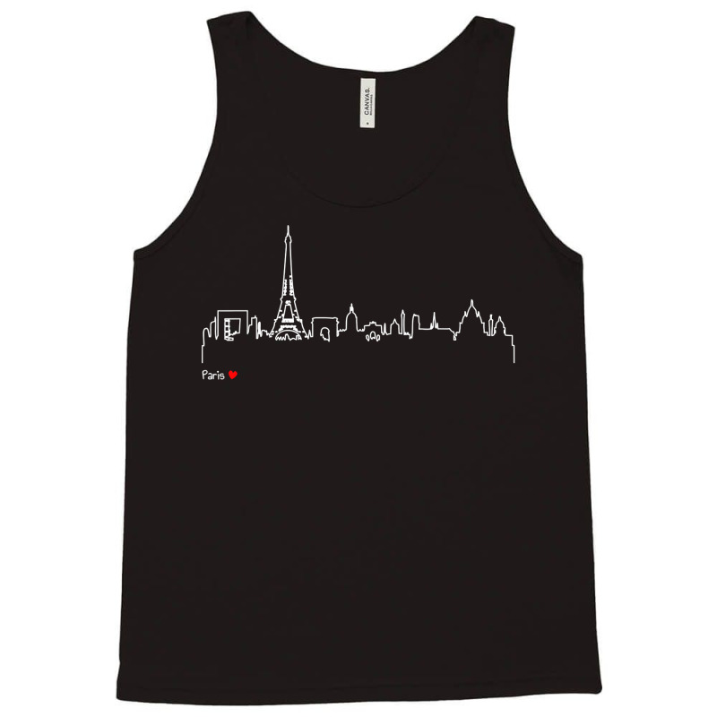 Paris Eiffel Tower Panorama Souvenir T Shirt Tank Top | Artistshot