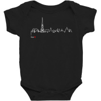 Paris Eiffel Tower Panorama Souvenir T Shirt Baby Bodysuit | Artistshot