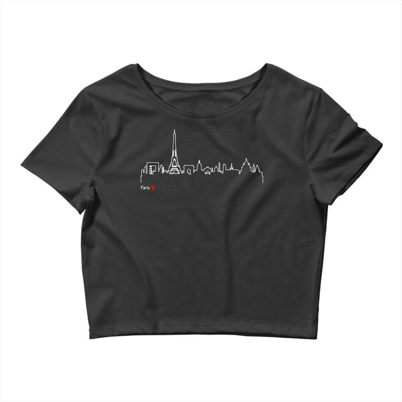 Paris Eiffel Tower Panorama Souvenir T Shirt Crop Top | Artistshot