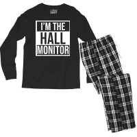 Hall Monitor Gift Back To School Student T Shirt Men's Long Sleeve Pajama Set | Artistshot