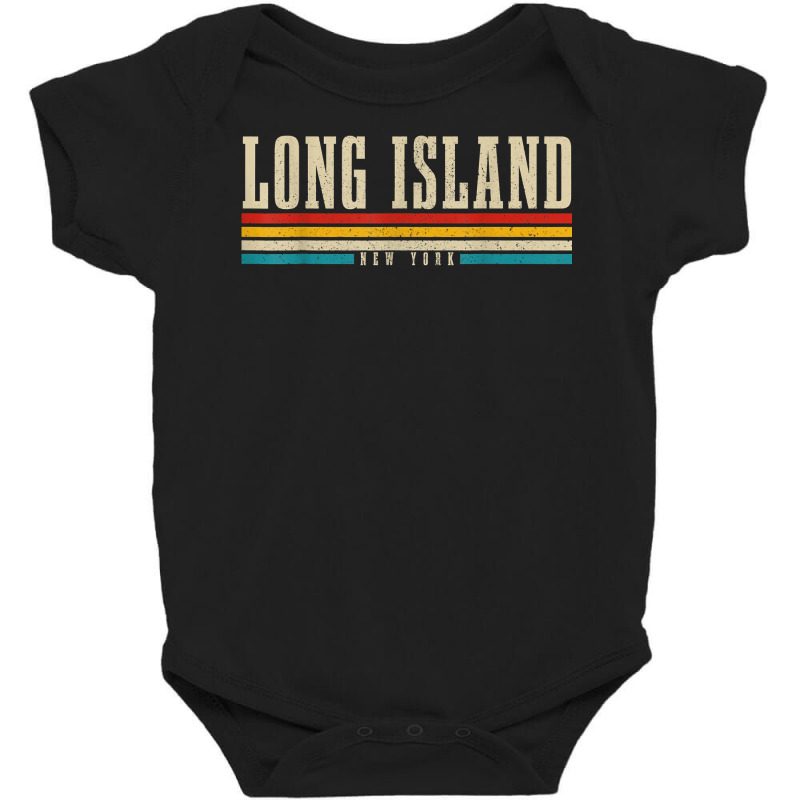 Long Island Ny New York Pride Vintage Long Island T Shirt Baby Bodysuit by Gondran | Artistshot