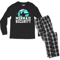 Mermaid Security Shirt Mens Boys Swimmer Dad Merdad Trident T Shirt Men's Long Sleeve Pajama Set | Artistshot