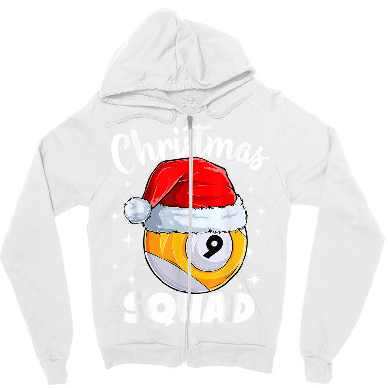 Billiards 9 Ball Christmas Squad Pool Balls Billiard Player T Shirt Zipper Hoodie | Artistshot