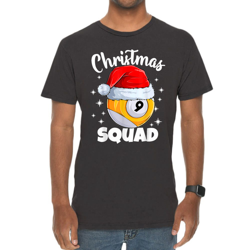 Billiards 9 Ball Christmas Squad Pool Balls Billiard Player T Shirt Vintage T-shirt | Artistshot