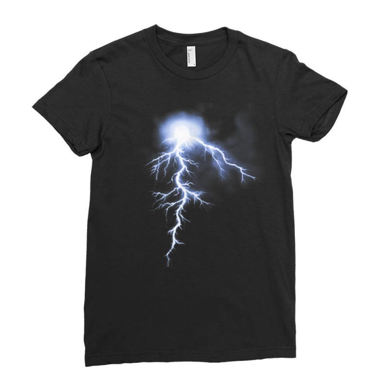 Lightning Strikes Thunder Graphic Flash Firebolt Bolt T Shirt Ladies Fitted T-Shirt by juleakuehneman | Artistshot