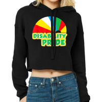 Disability Pride Flag July Disabled Pride Month T Shirt Cropped Hoodie | Artistshot