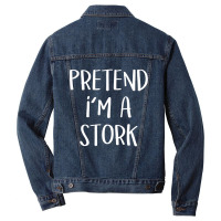 Pretend I'm A Stork Costume Funny Halloween Party T Shirt Men Denim Jacket | Artistshot