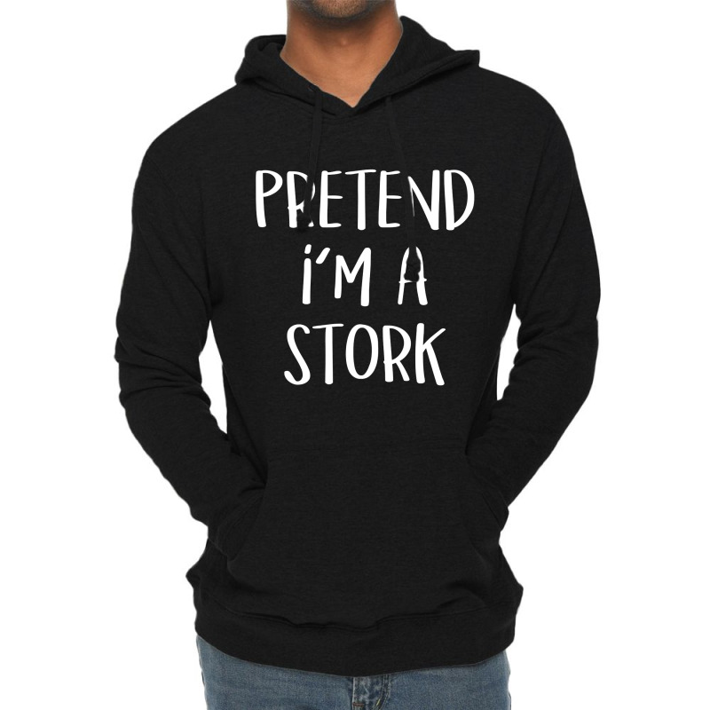 Pretend I'm A Stork Costume Funny Halloween Party T Shirt Lightweight Hoodie | Artistshot