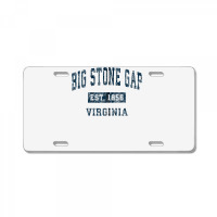 Big Stone Gap Virginia Va Vintage Sports Design Navy Print Zip Hoodie License Plate | Artistshot