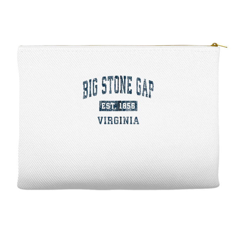 Big Stone Gap Virginia Va Vintage Sports Design Navy Print Zip Hoodie Accessory Pouches | Artistshot