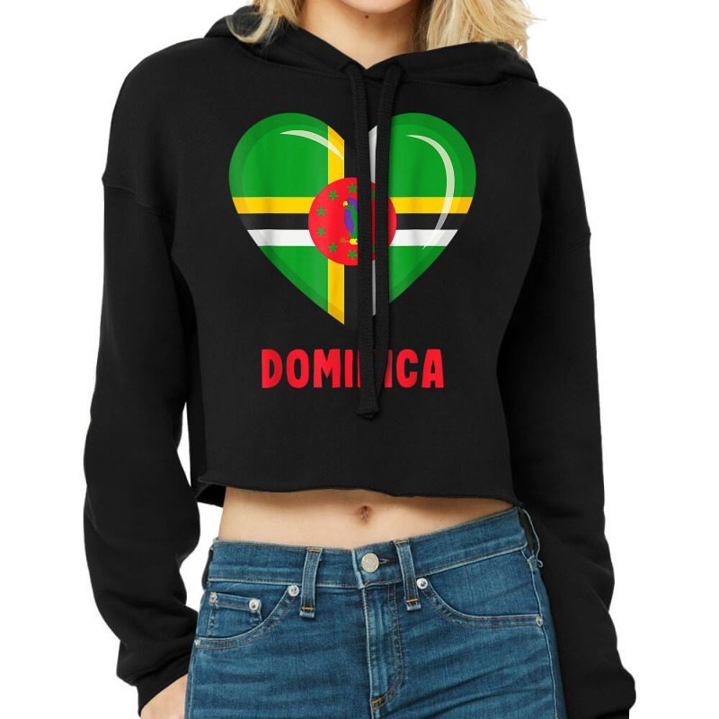 Dominica Flag Shirt Dominican T Shirt Cropped Hoodie by agueron | Artistshot