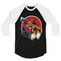 T Shirt, Warrior Fox Woman T-shirt 3/4 Sleeve Shirt | Artistshot