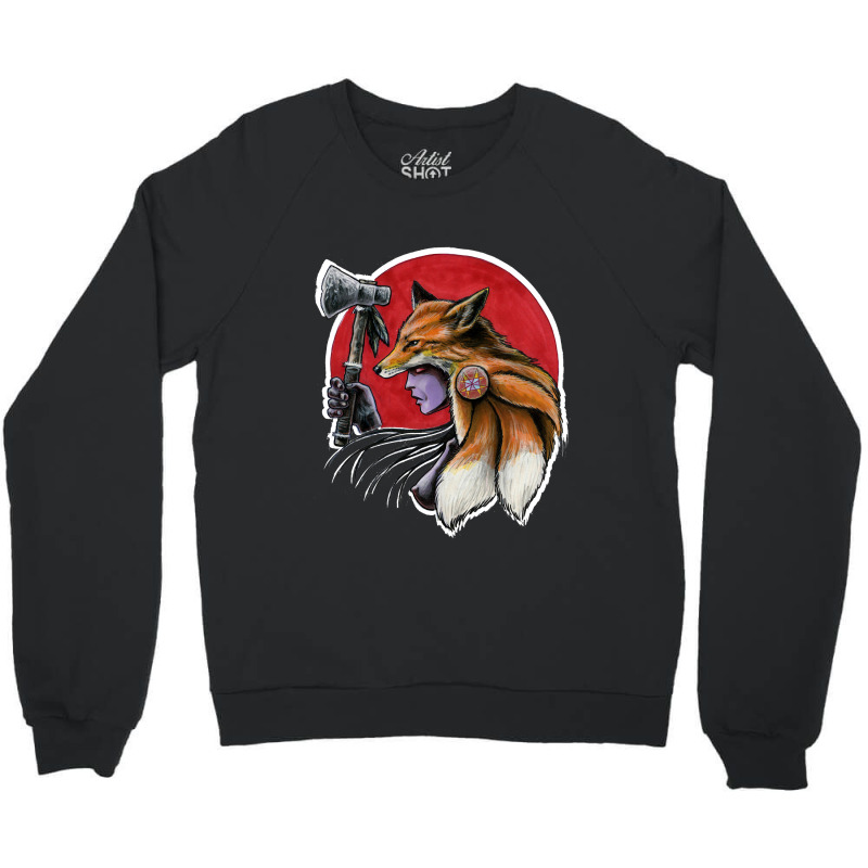 T Shirt, Warrior Fox Woman T-shirt Crewneck Sweatshirt | Artistshot