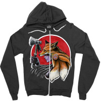 T Shirt, Warrior Fox Woman T-shirt Zipper Hoodie | Artistshot