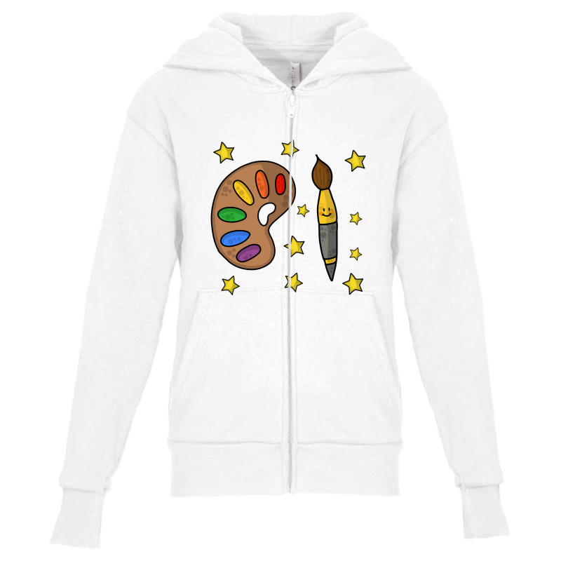 Color Paint Brush Youth Zipper Hoodie by dev18 | Artistshot