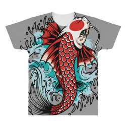 japanese koi fish japan butterfly carp nishikigoi fish pond All Over Men's T-shirt | Artistshot
