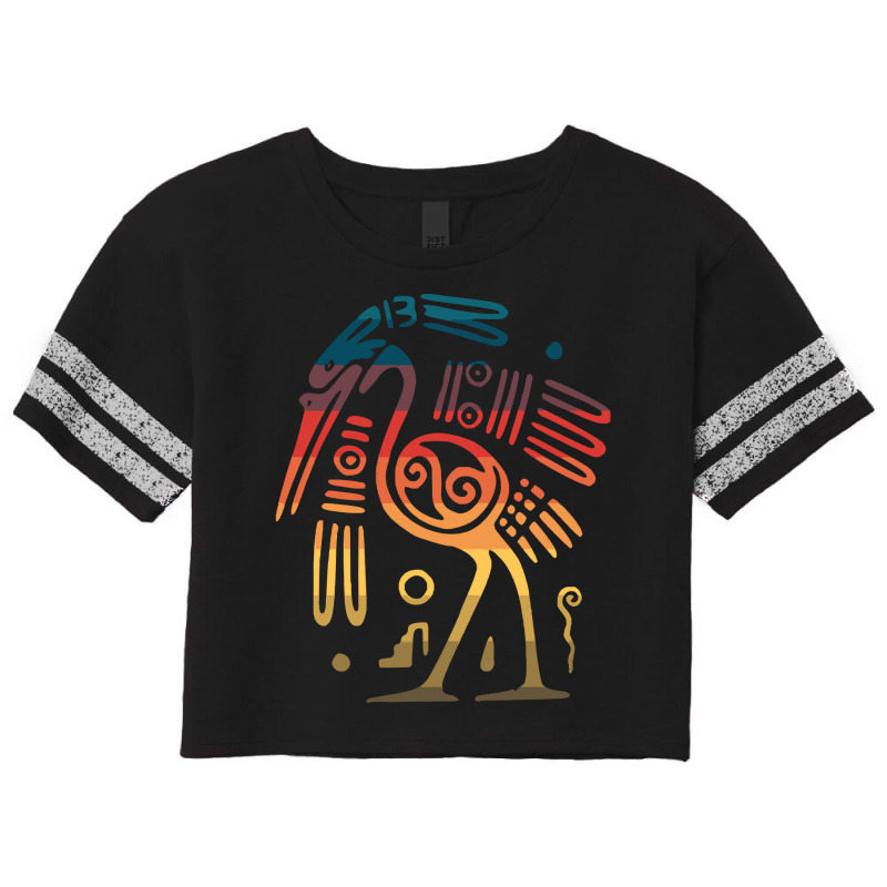 Aztec T  Shirt Aztec Mayan Art Ostrich Bird Incan T  Shirt Scorecard Crop Tee by giraffeleopard | Artistshot