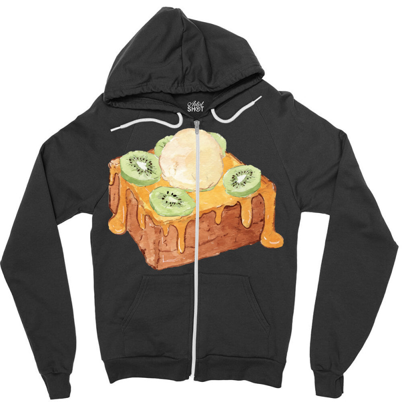 Brick Toast Bread Lover T  Shirt Honey Bread Brick Toast Topped With K Zipper Hoodie by thymeartiste | Artistshot