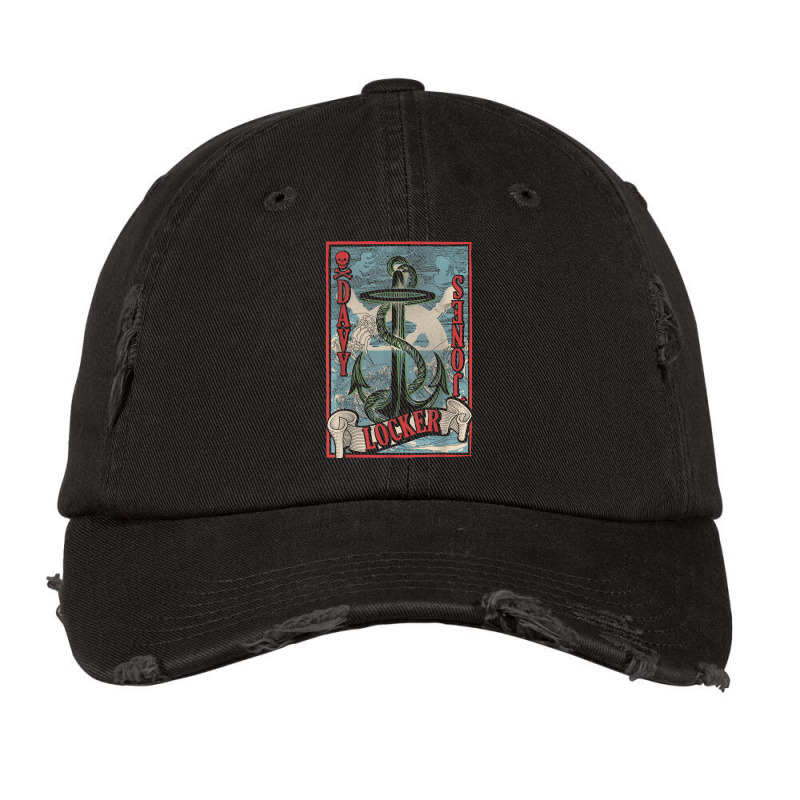 Davy Jones Locker   Anchor   Ocean   Sailing   T Shirt Vintage Cap by Sowells | Artistshot