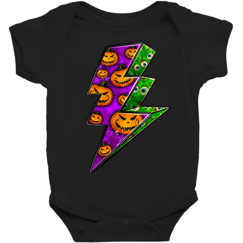 Halloween Lightning Bolt Baby Bodysuit by BundleAndBundleShop | Artistshot