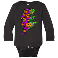 Halloween Lightning Bolt Long Sleeve Baby Bodysuit | Artistshot