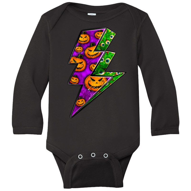 Halloween Lightning Bolt Long Sleeve Baby Bodysuit by BundleAndBundleShop | Artistshot