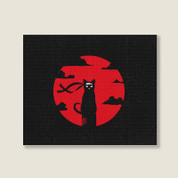 Ninja Cat Landscape Canvas Print | Artistshot