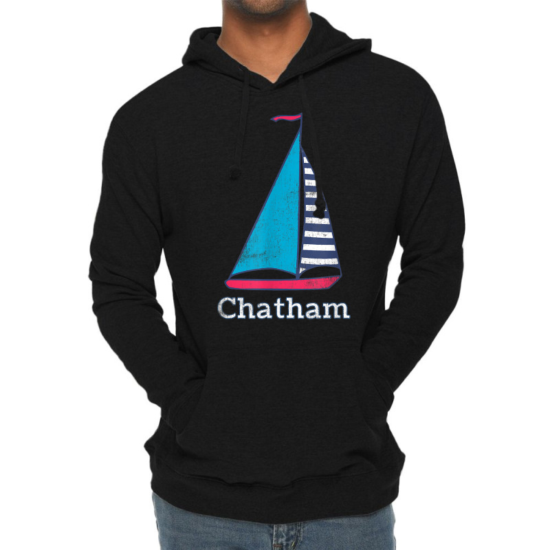 Distressed Chatham Massachusetts Sailing Sail Boat Cape Cod T Shirt Lightweight Hoodie | Artistshot