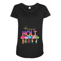 Happy Holi Festival Of Colors Maternity Scoop Neck T-shirt | Artistshot