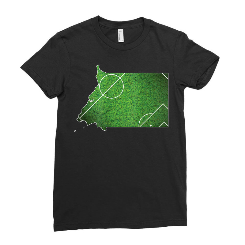 Equatorial Guinea Soccer Football Court T Shirt Ladies Fitted T-Shirt by magbyf | Artistshot