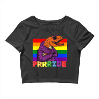 Pride Growling Dinosaur Crop Top | Artistshot