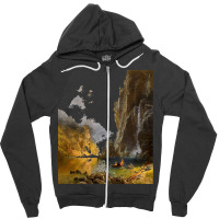 Famous Paintings T  Shirt Indians Spear Fishing By Albert Bierstadt. T Zipper Hoodie | Artistshot