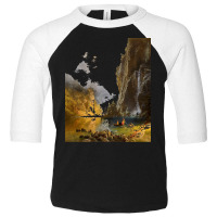 Famous Paintings T  Shirt Indians Spear Fishing By Albert Bierstadt. T Toddler 3/4 Sleeve Tee | Artistshot