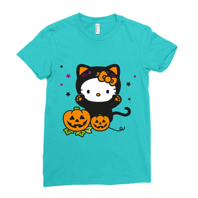 Kitty Halloween Ladies Fitted T-shirt | Artistshot