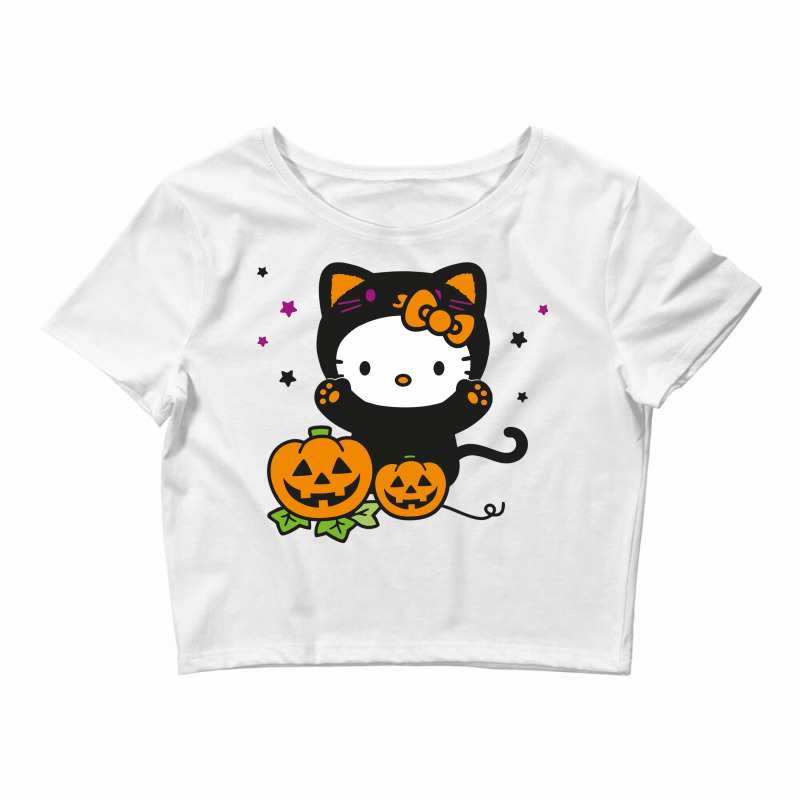 Kitty Halloween Crop Top | Artistshot