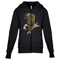 American White Sea Eagle Youth Zipper Hoodie | Artistshot