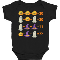 Math Equation Pumpkin Ghost Witch Bat Halloween Teacher T Shirt Baby Bodysuit | Artistshot