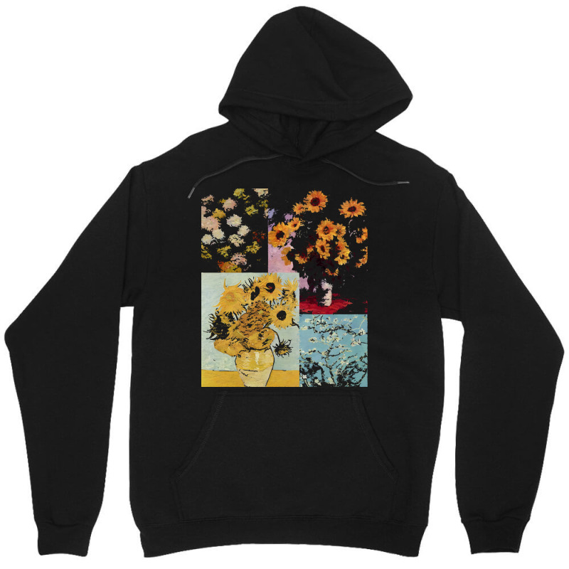 Famous Paintings T  Shirt Van Gogh Vs Claude Monet Floral Impressionis Unisex Hoodie by geldingavocet | Artistshot