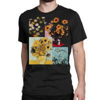 Famous Paintings T  Shirt Van Gogh Vs Claude Monet Floral Impressionis Classic T-shirt | Artistshot