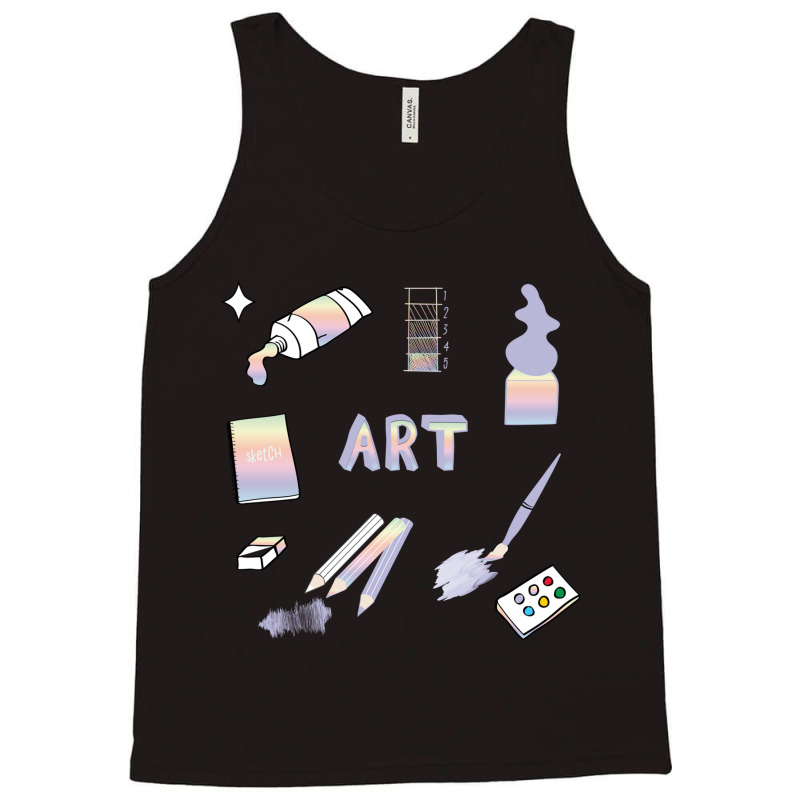 Pastel Rainbow Art School Subject Pack Tank Top | Artistshot