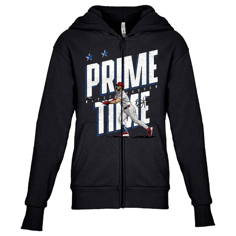 Bryce Harper Prime Time Youth Zipper Hoodie by kr205 | Artistshot