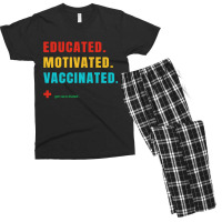 Educated Motivated Vaccinated Men's T-shirt Pajama Set | Artistshot