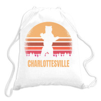 Charlottesville Virginia Vintage Bear Va Distressed Retro Premium Drawstring Bags | Artistshot