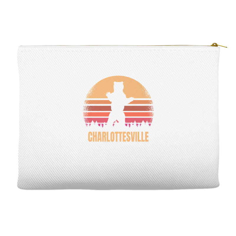 Charlottesville Virginia Vintage Bear Va Distressed Retro Premium Accessory Pouches | Artistshot