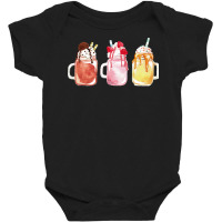 Chocolate Strawberry Vanilla Milkshake T  Shirt Triple Milkshake Set T Baby Bodysuit | Artistshot