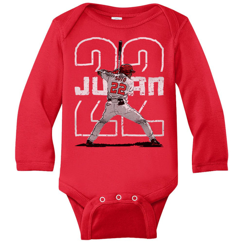 Juan Soto Outline Long Sleeve Baby Bodysuit by kr205 | Artistshot