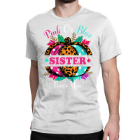 Pink Or Blue Sister Loves You Leopard Pumpkin Fall Season T Shirt Classic T-shirt | Artistshot